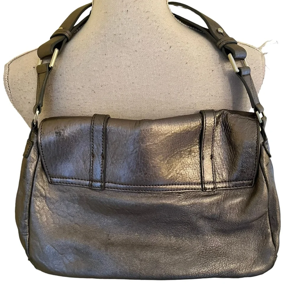 Talbots Metallic Silver Small Satchel
